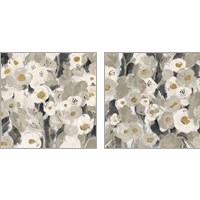 Framed 'Velvety Florals Neutral 2 Piece Art Print Set' border=