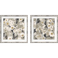 Framed 'Velvety Florals Neutral 2 Piece Framed Art Print Set' border=