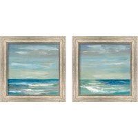 Framed 'Early Morning Waves 2 Piece Framed Art Print Set' border=