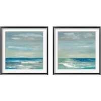 Framed 'Early Morning Waves 2 Piece Framed Art Print Set' border=