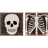 Framed 'Skeleton 2 Piece Art Print Set' border=