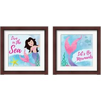 Framed Be Mermaids 2 Piece Framed Art Print Set