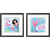 Framed Be Mermaids 2 Piece Framed Art Print Set