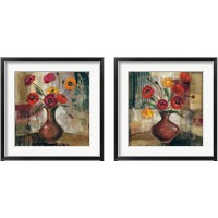 Framed Poppies in a Copper Vase 2 Piece Framed Art Print Set