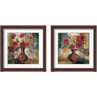 Framed Poppies in a Copper Vase 2 Piece Framed Art Print Set