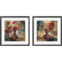 Framed 'Poppies in a Copper Vase 2 Piece Framed Art Print Set' border=