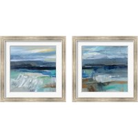 Framed 'Wave Crop 2 Piece Framed Art Print Set' border=