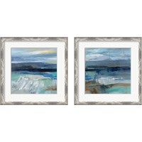 Framed 'Wave Crop 2 Piece Framed Art Print Set' border=