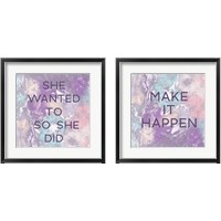 Framed 'Inspirational Sayings 2 Piece Framed Art Print Set' border=