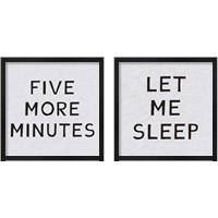 Framed 'Sleep Time 2 Piece Framed Art Print Set' border=