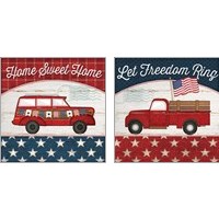 Framed 'Americana 2 Piece Art Print Set' border=