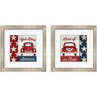 Framed 'Americana 2 Piece Framed Art Print Set' border=