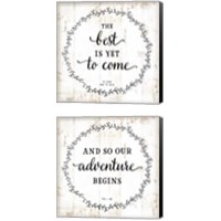 Framed 'And So Our Adventure Begins 2 Piece Canvas Print Set' border=