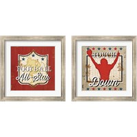 Framed 'Football 2 Piece Framed Art Print Set' border=