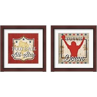 Framed 'Football 2 Piece Framed Art Print Set' border=