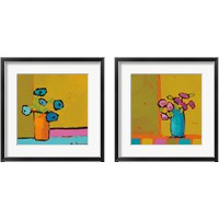 Framed Orange & Turquiose Vases 2 Piece Framed Art Print Set