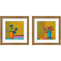 Framed Orange & Turquiose Vases 2 Piece Framed Art Print Set