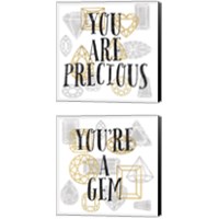 Framed 'You Are Precious & A Gem 2 Piece Canvas Print Set' border=