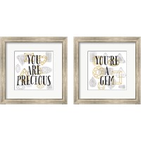 Framed 'You Are Precious & A Gem 2 Piece Framed Art Print Set' border=