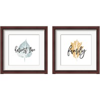 Framed 'Harvest Sentiments Sign 2 Piece Framed Art Print Set' border=