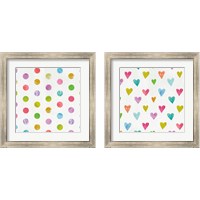 Framed 'Unicorn Magic Pattern 2 Piece Framed Art Print Set' border=