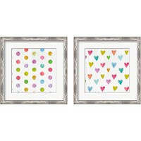 Framed 'Unicorn Magic Pattern 2 Piece Framed Art Print Set' border=