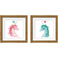 Framed Unicorn Magic Heart 2 Piece Framed Art Print Set