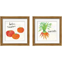 Framed 'Kitchen Garden Cream 2 Piece Framed Art Print Set' border=