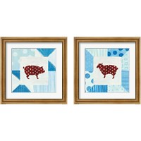Framed 'Modern Americana Farm Quilt  2 Piece Framed Art Print Set' border=