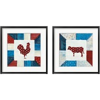 Framed 'Modern Americana Farm Quilt  2 Piece Framed Art Print Set' border=