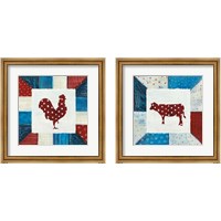 Framed 'Modern Americana Farm Quilt  2 Piece Framed Art Print Set' border=