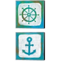Framed 'Ahoy  2 Piece Canvas Print Set' border=