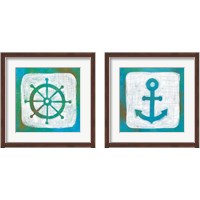 Framed 'Ahoy  2 Piece Framed Art Print Set' border=