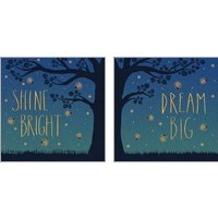 Framed 'Twilight Fireflies 2 Piece Art Print Set' border=