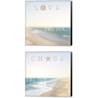 Framed 'Sea & Sun 2 Piece Canvas Print Set' border=