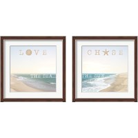 Framed 'Sea & Sun 2 Piece Framed Art Print Set' border=