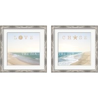 Framed 'Sea & Sun 2 Piece Framed Art Print Set' border=