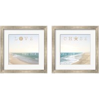 Framed 'Sea & Sun 2 Piece Framed Art Print Set' border=