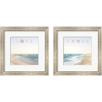Framed 'Sea & Sun 2 Piece Framed Art Print Set' border=