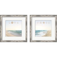 Framed 'Sea & Sun 2 Piece Framed Art Print Set' border=