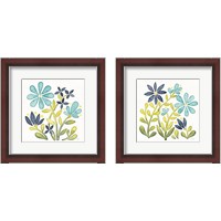 Framed 'Garden Getaway Flowers 2 Piece Framed Art Print Set' border=