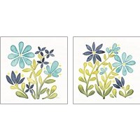 Framed 'Garden Getaway Flowers 2 Piece Art Print Set' border=