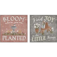 Framed 'Blooming Garden 2 Piece Art Print Set' border=