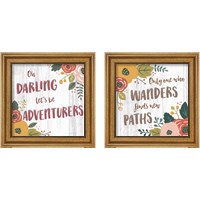 Framed 'Wildflower Daydreams on White 2 Piece Framed Art Print Set' border=