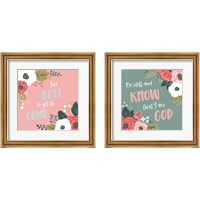 Framed 'Wildflower Daydreams 2 Piece Framed Art Print Set' border=