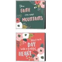 Framed 'Wildflower Daydreams 2 Piece Canvas Print Set' border=