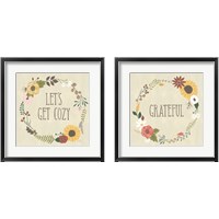 Framed 'Autumn Garden 2 Piece Framed Art Print Set' border=