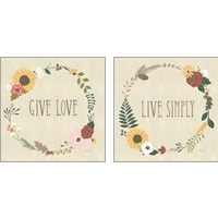 Framed Autumn Garden 2 Piece Art Print Set