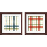 Framed 'Holiday Garden Pattern 2 Piece Framed Art Print Set' border=