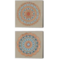 Framed 'Copper Mandala 2 Piece Canvas Print Set' border=